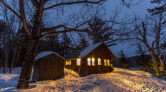 Haskell Hut in Maine's Katahdin Woods and Waters National Monument.