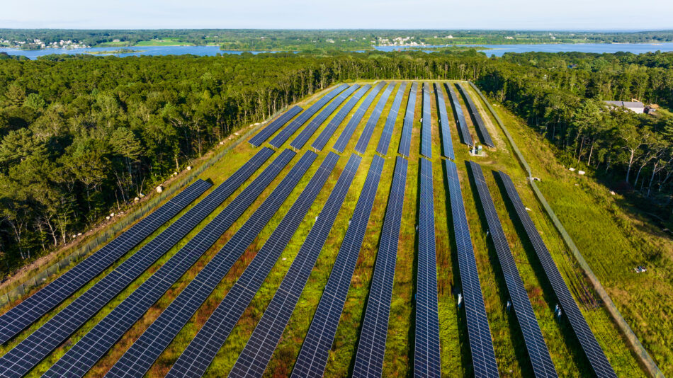 A solar installation in Westport, Massachusetts.